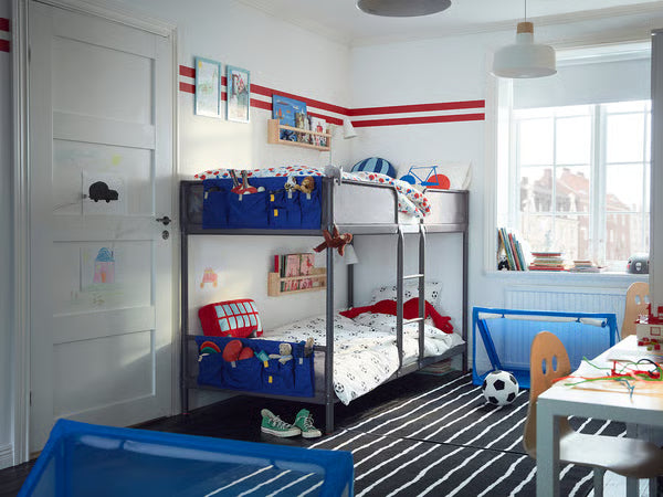 IKEA TUFFING Bunk bed frame, dark gray, Twin