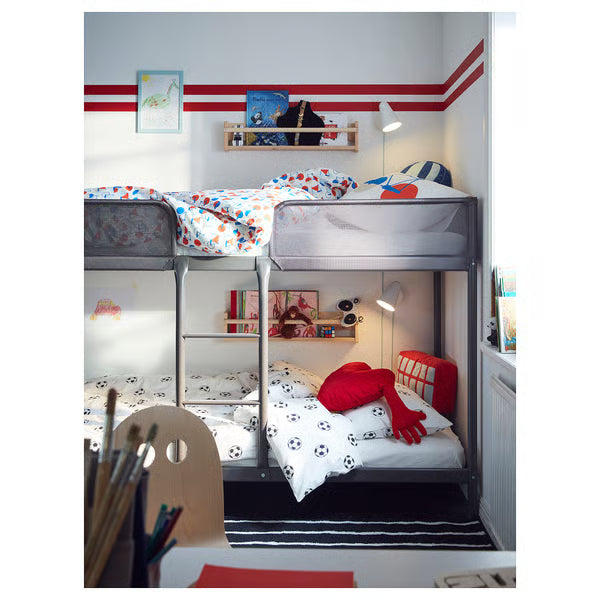 IKEA TUFFING Bunk bed frame, dark gray, Twin