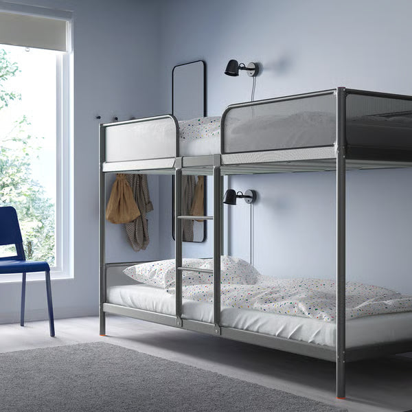 IKEA TUFFING Bunk bed frame, dark gray, Twin