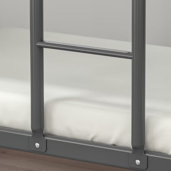 IKEA TUFFING Bunk bed frame, dark gray, Twin