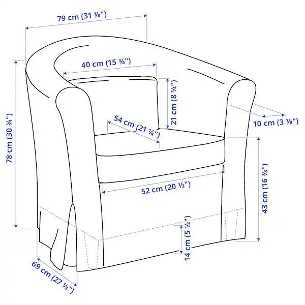 IKEA TULLSTA Armchair, Lofallet beige