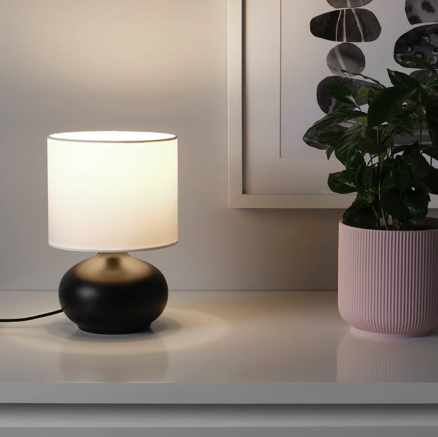 IKEA TVÄRFOT Table lamp, black/white