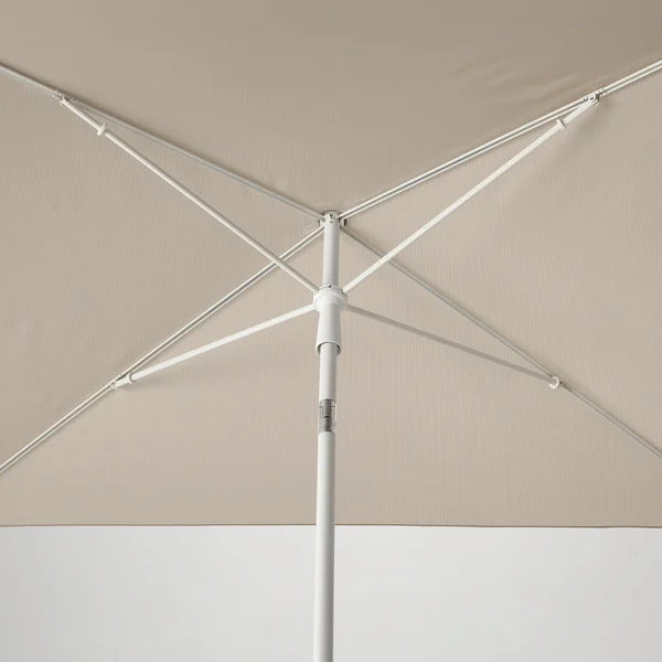 IKEA TVETÖ Umbrella, tilting/gray-beige white, 70 7/8x57 1/8 "