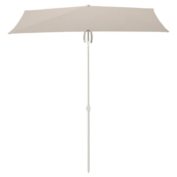 IKEA TVETÖ Umbrella, tilting/gray-beige white, 70 7/8x57 1/8 "