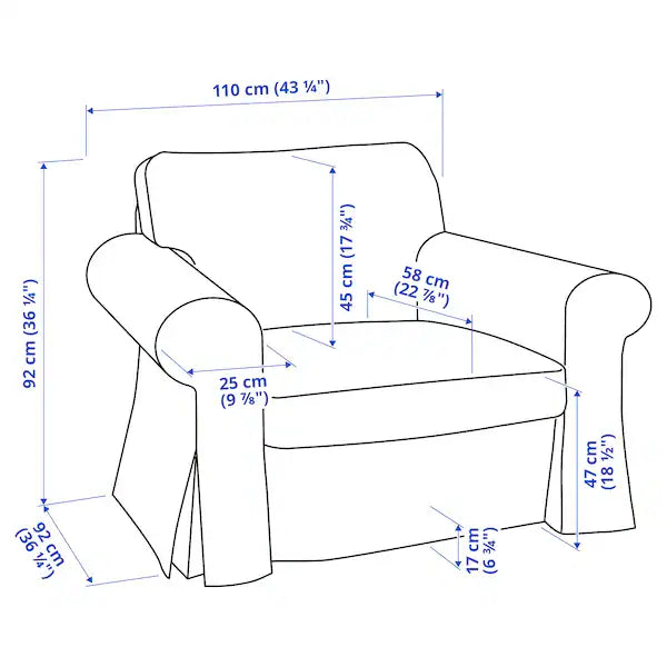 IKEA UPPLAND Armchair, Blekinge white