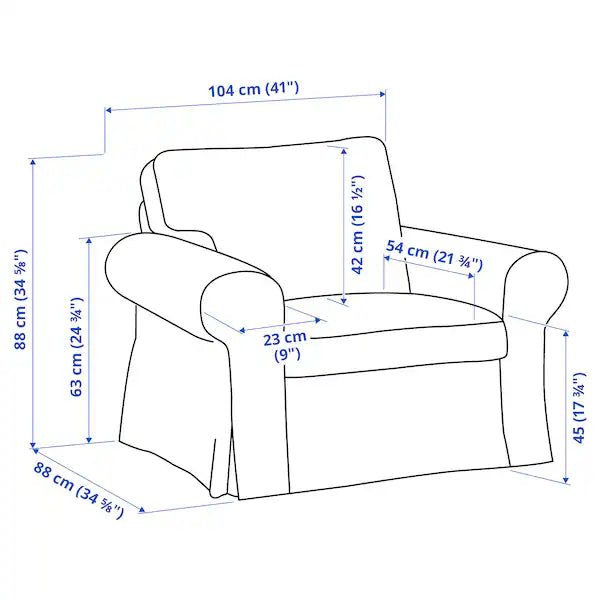 IKEA UPPLAND Armchair, Hillared anthracite