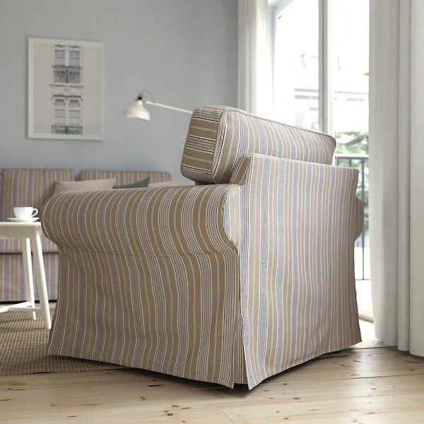 IKEA UPPLAND Armchair, Karlshov beige/multicolor