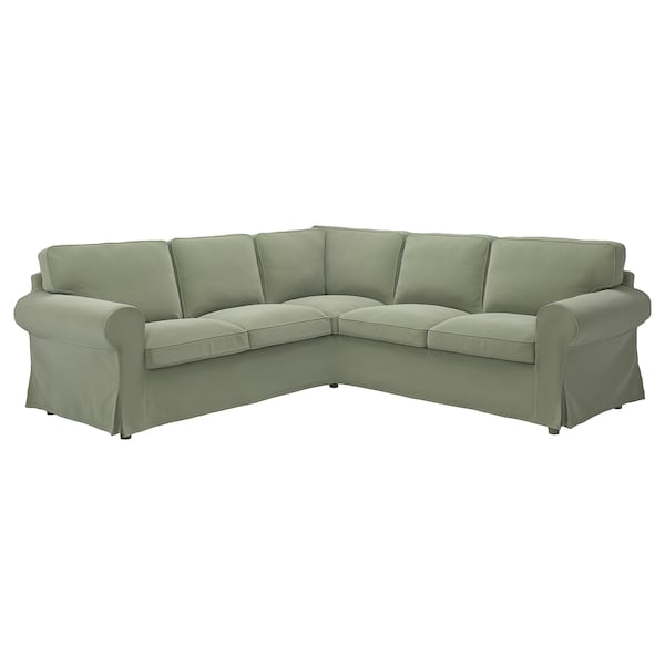 IKEA UPPLAND Sectional, 4-seat corner, Hakebo gray/green