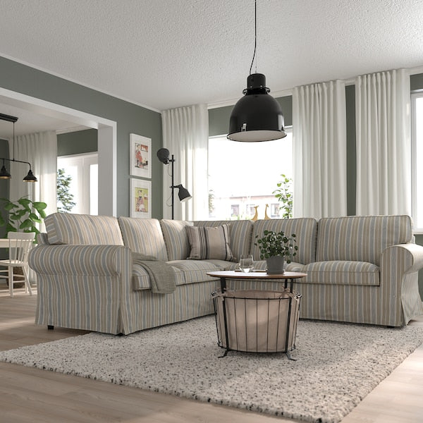IKEA UPPLAND Sectional, 4-seat corner, Karlshov gray-beige