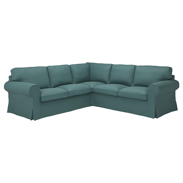 IKEA UPPLAND Sectional, 4-seat corner, Kelinge gray-turquoise