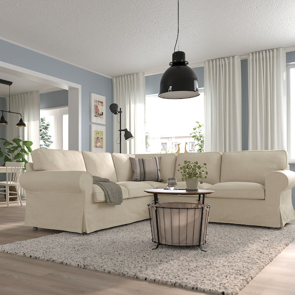 IKEA UPPLAND Sectional, 4-seat corner, Kilanda light beige