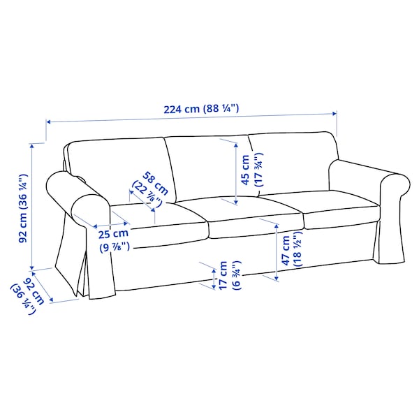 IKEA UPPLAND Sofa, Kelinge anthracite