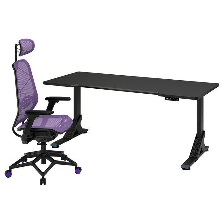 IKEA UPPSPEL / STYRSPEL Gaming desk and chair, black gray/red, 70 7/8x31 1/2 "