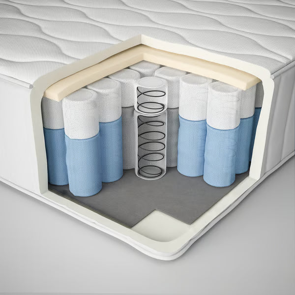 IKEA VÅGSTRANDA Pocket spring mattress, firm/white, King