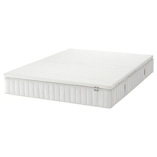 IKEA VALEVÅG Mattress and mattress pad, firm white/Nisseholm white, Queen