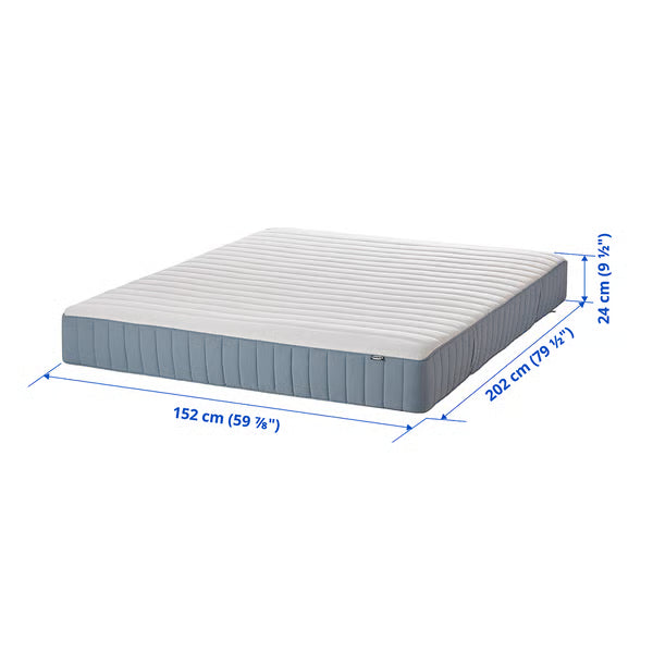 IKEA VALEVÅG Pocket spring mattress, medium firm/white, Full