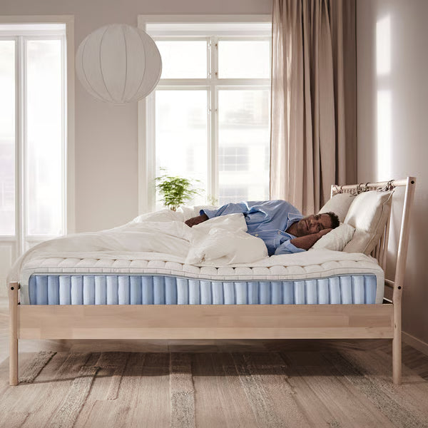 IKEA VALEVÅG Pocket spring mattress, medium firm/white, King
