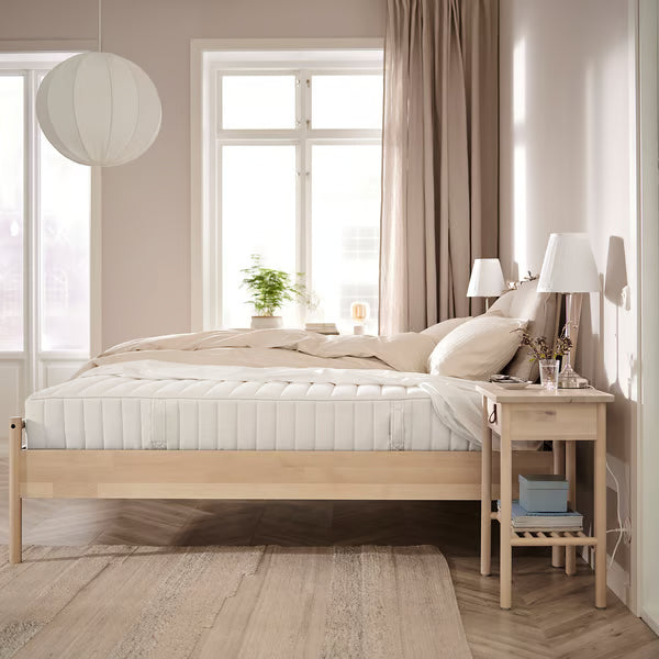 IKEA VALEVÅG Pocket spring mattress, medium firm/white, King