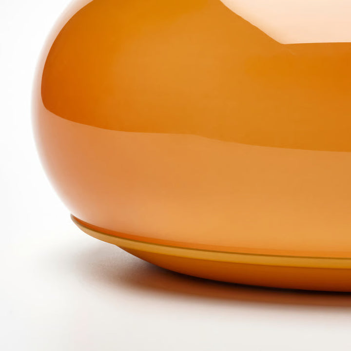Ikea VARMBLIXT LED table/wall lamp, orange glass/round, 12 "
