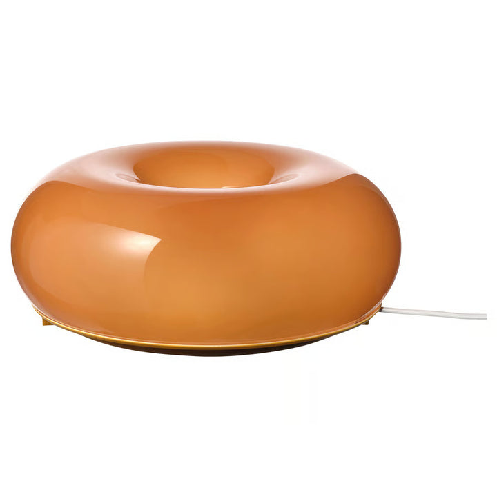 Ikea VARMBLIXT LED table/wall lamp, orange glass/round, 12 "