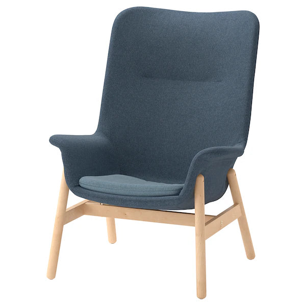 IKEA VEDBO High back armchair, Gunnared blue