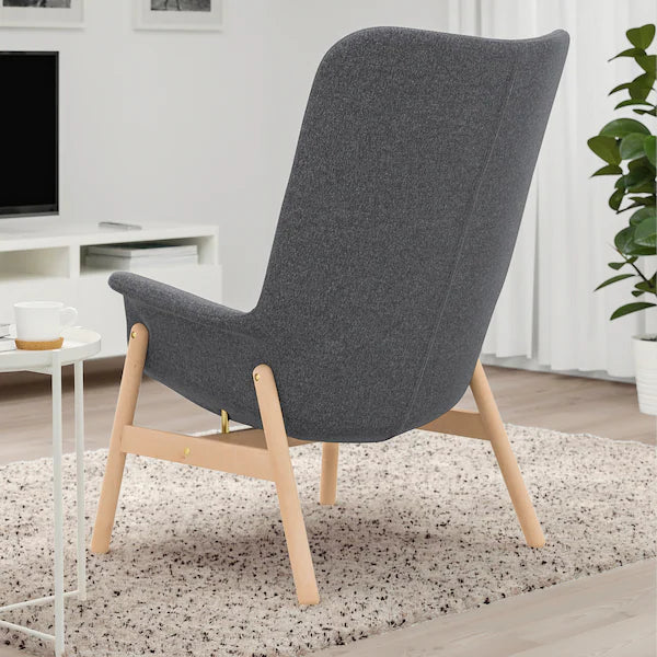 IKEA VEDBO High back armchair, Gunnared dark gray