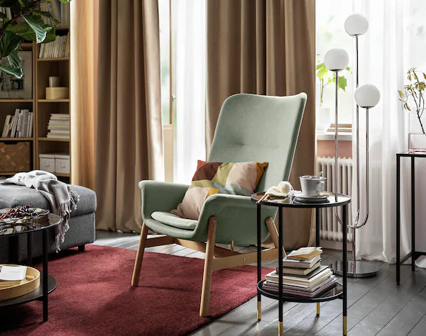 IKEA VEDBO High back armchair, Gunnared light green
