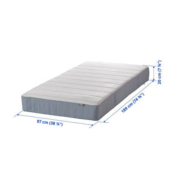 IKEA VESTERÖY Pocket spring mattress, medium firm/white, Queen