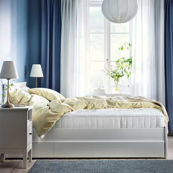 IKEA VESTERÖY Pocket spring mattress, medium firm/white, Queen