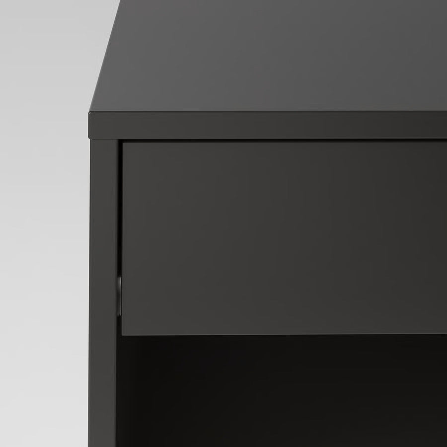 IKEA VIKHAMMER Nightstand, black, 23 5/8x15 3/8 "