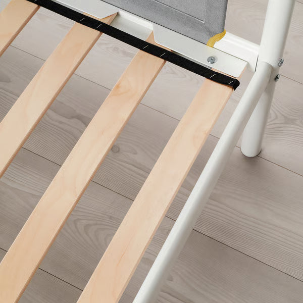 IKEA VITVAL Bunk bed frame, white/light gray, Twin